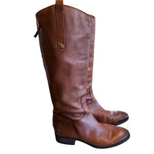 Sam Edelman Penny Whiskey Brown Leather Equestrian Riding Boots Womens 8.5M 39.5